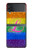 W2900 Rainbow LGBT Lesbian Pride Flag Hard Case For Samsung Galaxy Z Flip 3 5G