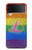 W2900 Rainbow LGBT Lesbian Pride Flag Case Cover Custodia e Flip Case per Samsung Galaxy Z Flip 3 5G