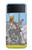 W3068 Tarot Card Queen of Swords Case Cover Custodia e Flip Case per Samsung Galaxy Z Flip 3 5G