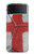 W3316 England Flag Vintage Football Graphic Case Cover Custodia e Flip Case per Samsung Galaxy Z Flip 3 5G