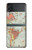 W3418 Vintage World Map Hard Case For Samsung Galaxy Z Flip 3 5G