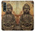 W0344 Buddha Rock Carving Case Cover Custodia e Flip Case per Samsung Galaxy Z Fold 3 5G