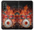 W1431 Skull Drum Fire Rock Case Cover Custodia e Flip Case per Samsung Galaxy Z Fold 3 5G