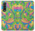 W3273 Flower Line Art Pattern Case Cover Custodia e Flip Case per Samsung Galaxy Z Fold 3 5G