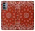 W3355 Bandana Red Pattern Case Cover Custodia e Flip Case per OnePlus Nord N200 5G