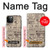 W3819 Retro Vintage Paper Case Cover Custodia e Flip Case per iPhone 12 Pro Max