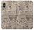 W3819 Retro Vintage Paper Case Cover Custodia e Flip Case per iPhone X, iPhone XS