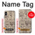 W3819 Retro Vintage Paper Case Cover Custodia e Flip Case per iPhone X, iPhone XS
