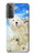 W3794 Arctic Polar Bear in Love with Seal Paint Case Cover Custodia e Flip Case per Samsung Galaxy S21 Plus 5G, Galaxy S21+ 5G