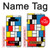 W3814 Piet Mondrian Line Art Composition Case Cover Custodia e Flip Case per Samsung Galaxy S10 5G