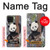 W3793 Cute Baby Panda Snow Painting Case Cover Custodia e Flip Case per Samsung Galaxy A22 4G