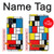 W3814 Piet Mondrian Line Art Composition Case Cover Custodia e Flip Case per Samsung Galaxy A51 5G