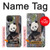 W3793 Cute Baby Panda Snow Painting Case Cover Custodia e Flip Case per Google Pixel 4
