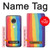 W3799 Cute Vertical Watercolor Rainbow Case Cover Custodia e Flip Case per Motorola Moto G7, Moto G7 Plus