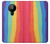 W3799 Cute Vertical Watercolor Rainbow Case Cover Custodia e Flip Case per Nokia 5.3