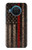 W3804 Fire Fighter Metal Red Line Flag Graphic Case Cover Custodia e Flip Case per Nokia X20