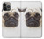 W1852 Pug Dog Case Cover Custodia e Flip Case per iPhone 13 Pro Max