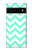 W1723 Mint Chevron Zigzag Case Cover Custodia e Flip Case per Google Pixel 6