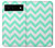 W1723 Mint Chevron Zigzag Case Cover Custodia e Flip Case per Google Pixel 6