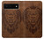 W2529 Leo Zodiac Tattoo Brown Graphic Print Case Cover Custodia e Flip Case per Google Pixel 6