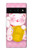 W3025 Pink Maneki Neko Lucky Cat Case Cover Custodia e Flip Case per Google Pixel 6 Pro