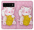 W3025 Pink Maneki Neko Lucky Cat Case Cover Custodia e Flip Case per Google Pixel 6 Pro
