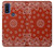 W3355 Bandana Red Pattern Case Cover Custodia e Flip Case per Motorola G Pure
