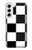 W2492 Black and White Check Case Cover Custodia e Flip Case per Samsung Galaxy S22
