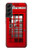 W0058 British Red Telephone Box Case Cover Custodia e Flip Case per Samsung Galaxy S22 Plus