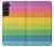 W2363 Rainbow Pattern Case Cover Custodia e Flip Case per Samsung Galaxy S22 Plus