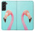 W3708 Pink Flamingo Case Cover Custodia e Flip Case per Samsung Galaxy S22 Plus