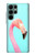 W3708 Pink Flamingo Case Cover Custodia e Flip Case per Samsung Galaxy S22 Ultra