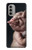 W1273 Crazy Pig Case Cover Custodia e Flip Case per Motorola Moto G51 5G