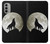 W1981 Wolf Howling at The Moon Case Cover Custodia e Flip Case per Motorola Moto G51 5G