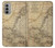 W2506 Exploration North America Map Case Cover Custodia e Flip Case per Motorola Moto G51 5G