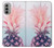 W3711 Pink Pineapple Case Cover Custodia e Flip Case per Motorola Moto G51 5G