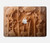 W1307 Fish Wood Carving Graphic Printed Case Cover Custodia per MacBook Pro 16 M1,M2,M3,M4 (2021,2024) - A3403, A3186, A2991, A2780, A2485