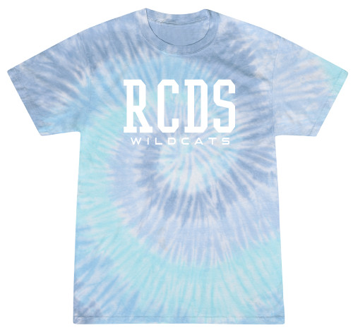 Adult Pastel Blue Tie Dye Tee