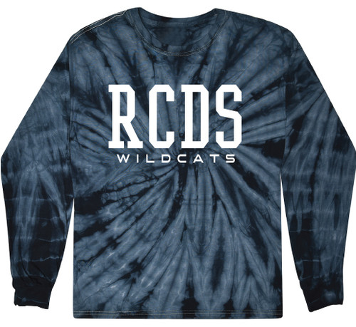 Youth Navy Tie Dye Long Sleeve Tee