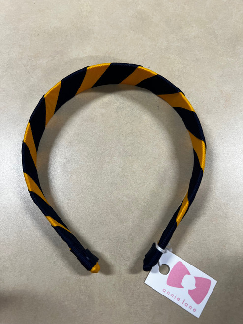 Gold/Navy Stripe Headband