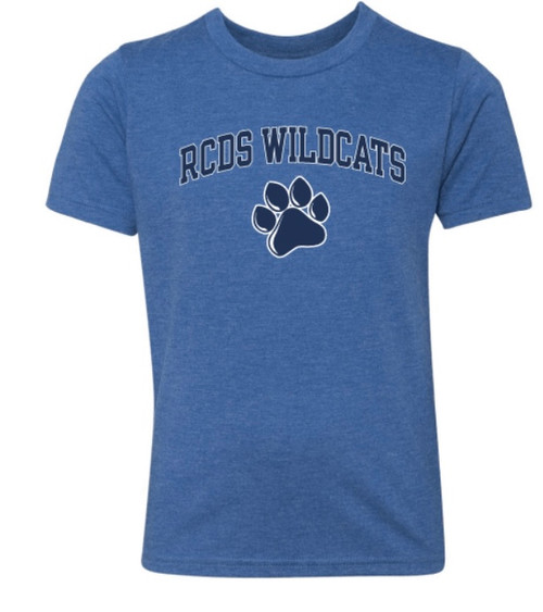 Youth Tri-Blend Royal Blue Paw Tee