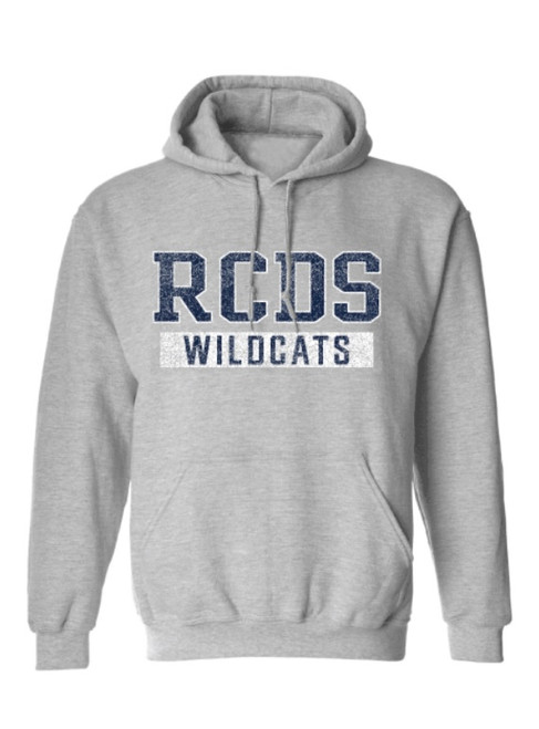 Adult Lightweight Heather Grey RCDS Wildcats Hooded Sweatshirt
