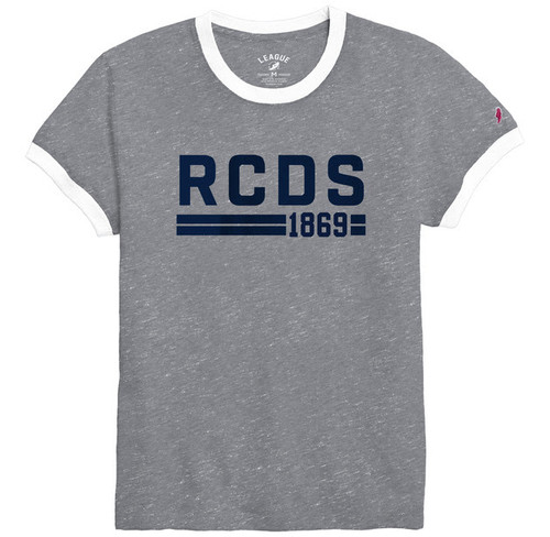 Adult Heather Grey Ringer Tee