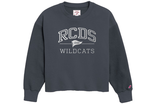 Adult Navy Reverse Fleece Oversized Midi Sweatshirt - RCDS Wildcats  1869