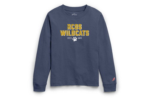 Youth Navy RCDS Wildcats 1869 Long Sleeve Tee