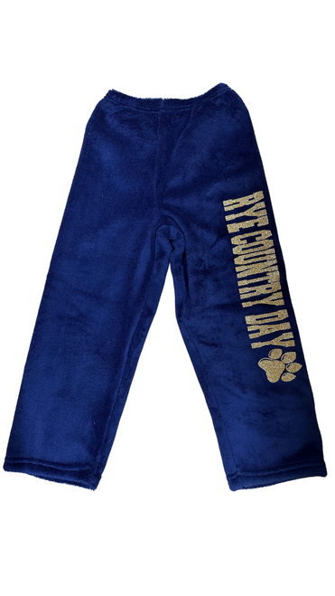 Youth Navy Fuzzy Pant with Gold Sparkle