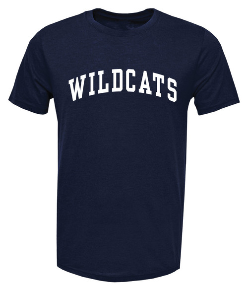 Youth Navy Moisture Wicking Performance Wildcat Tee