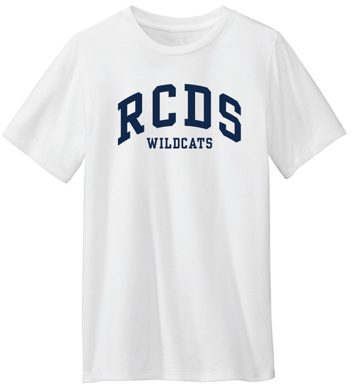 Youth White Tri-blend Wildcats PE  Tee