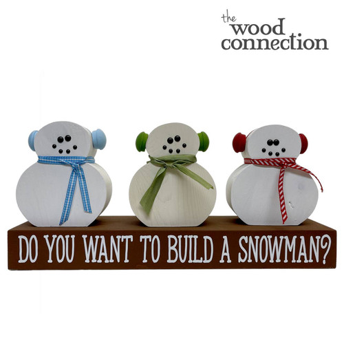 Chunky Snowmen Trio on Block