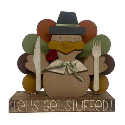 Stuffed Turkey on Block